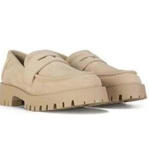 Madden Girl Chunky Suede Nude Loafers